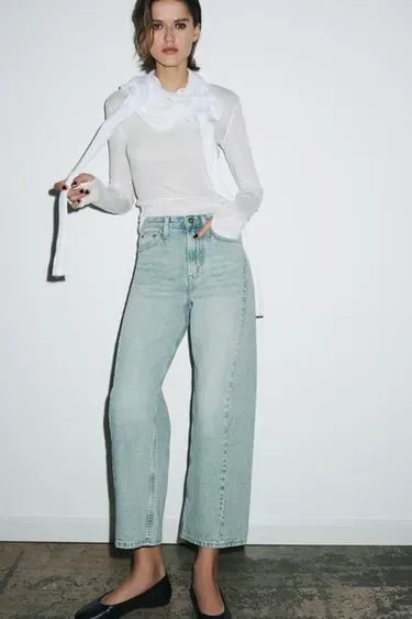 Джинсы коллекция Zara «Zw» Ankle со средней посадкой