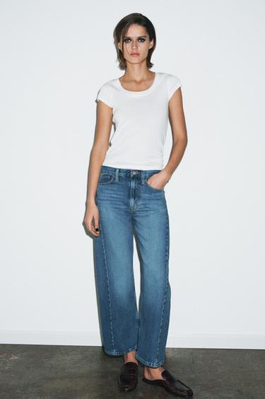 Укороченные джинсы  со средней посадкой — коллекция ZARA «ZW»