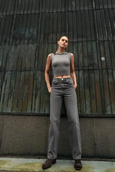 Zara Джинсы TRF «мом фит» с высокой посадкой купить с доставкой.