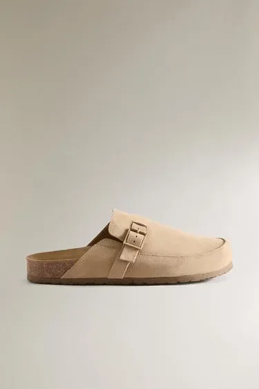 Zara Клоги из кожи с пряжками
