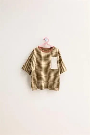 Zara «Timeless» - футболка в полоску с контрастным воротником