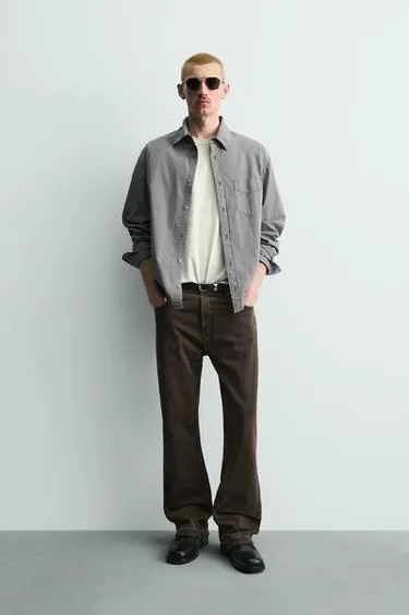 Zara Джинсы клёш с разрезами