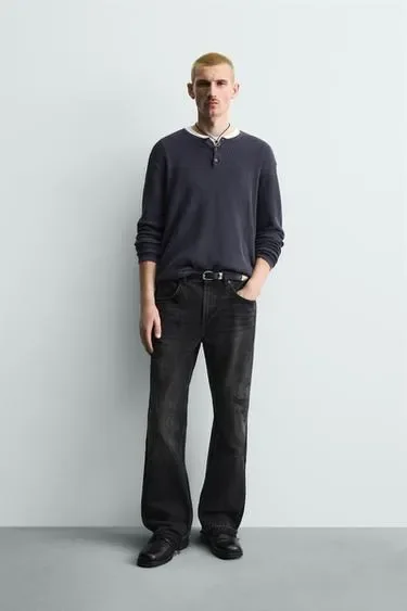 Zara Джинсы клёш с разрезами