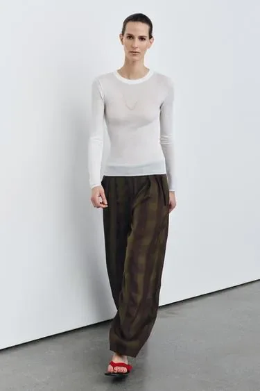 Свободные брюки в клетку — коллекция ZARA «ZW»