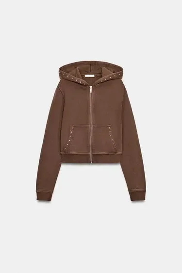 Zara Худи с заклепками