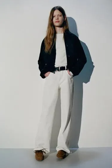 Zara Куртка из 100% кожи купить с доставкой.