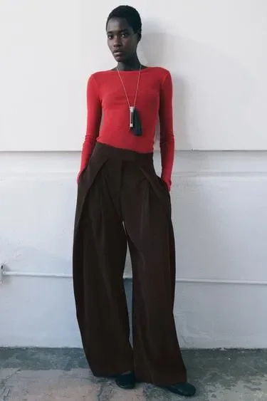 Брюки с защипами — коллекция Zara «Zw»