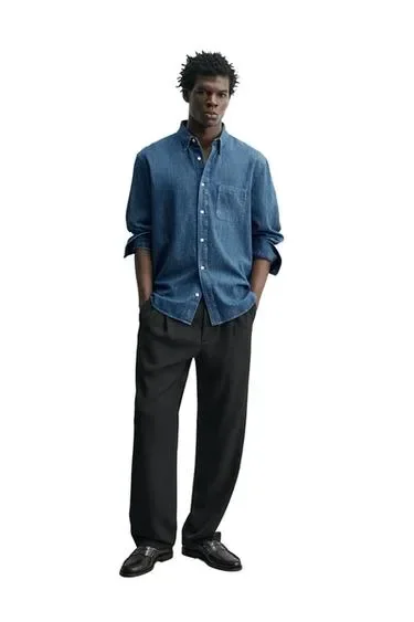 Джинсовая рубашка из денима SELVEDGE