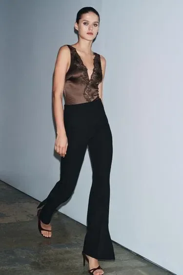 Брюки клёш с разрезами коллекция Zara «Zw»