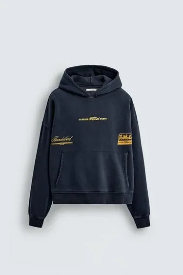 Zara Худи с комбинированными надписями «FORD ©»