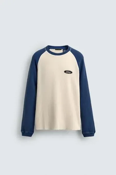 Zara Футболка в стиле колор-блок  «FORD ©» купить с доставкой.