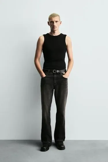 Zara Джинсы клёш с разрезами