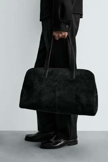 Zara Кожаная дорожная сумка M
