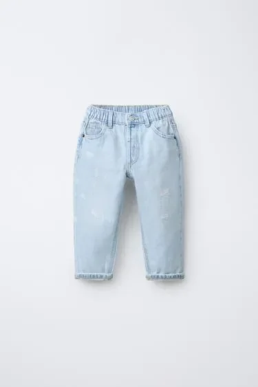 Zara Джинсы багги с разрезами