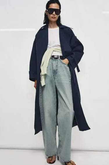 Тренч оверсайз с поясом — коллекция ZARA «ZW»