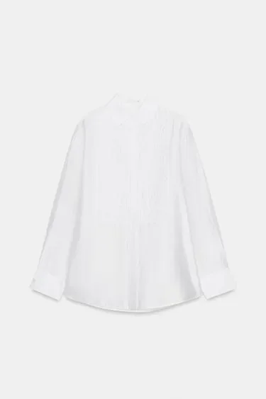 Струящаяся рубашка с вышивкой — коллекция ZARA «ZW»