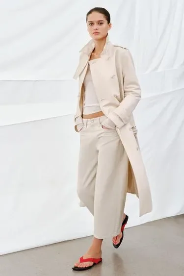 Джинсы коллекция ZARA «ZW» CULOTTE со средней посадкой