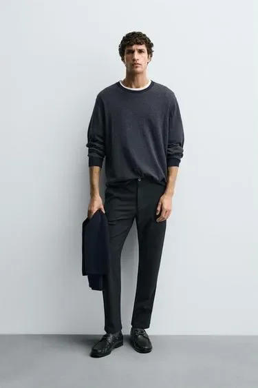 Zara Брюки чинос из комфортной рельефной ткани