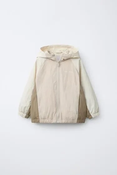 Zara Легкий дождевик колор-блок 