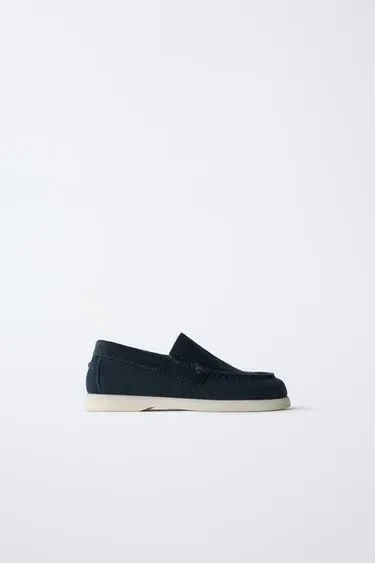 Zara Кожаные топсайдеры купить с доставкой.