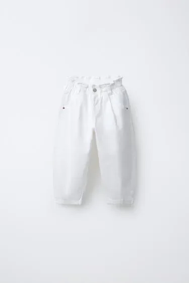 Zara Джинсы багги со сборкой на талии купить с доставкой.