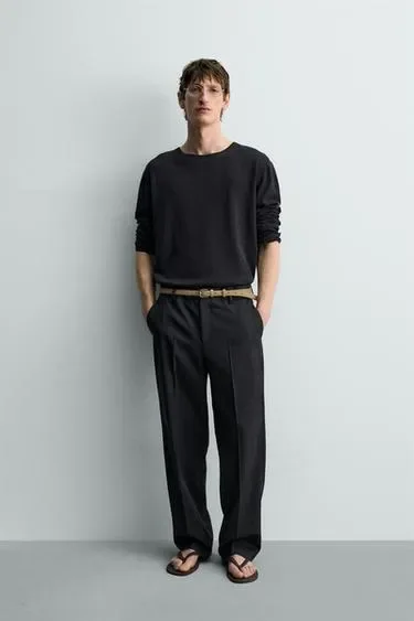 Zara Легкий свитер из хлопка и льна лимитированная серия