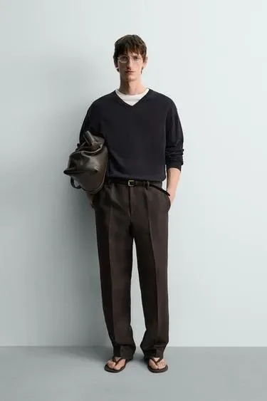 Zara Свитер легкий из хлопка и льна лимитированная серия купить с доставкой.