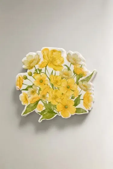 Набор бумажных салфеток с цветочным дизайном (набор из 20 штук)