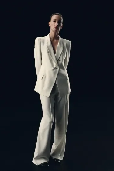 Двубортный блейзер с подплечниками — коллекция Zara «Zw»