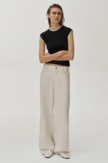 Zara Футболка с эффектом двойного рукава