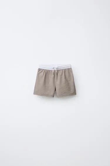Zara 2-6 лет/плавки-бермуды с нашивкой