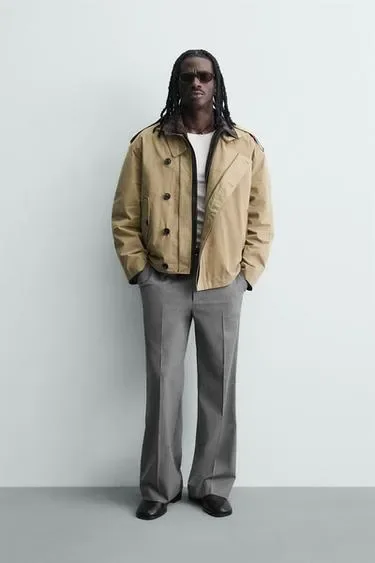 Zara Укороченный тренч 