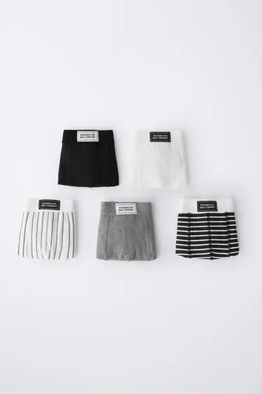 Zara 6-14 лет/набор из пяти трусов-боксеров с логотипом