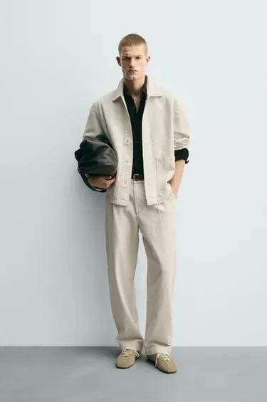 Zara Чины в тонкую полоску 