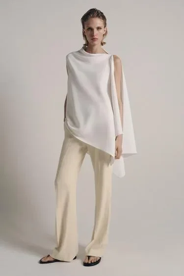 Топ-накидка асимметричного кроя — коллекция ZARA «ZW»