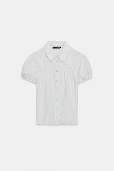 Zara Рубашка из поплина в клетку