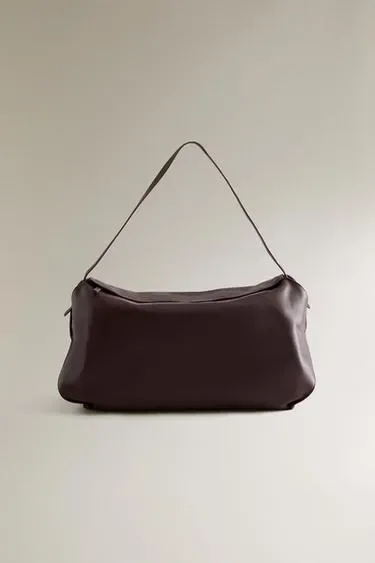Zara Сумка-тоут из кожи купить с доставкой.