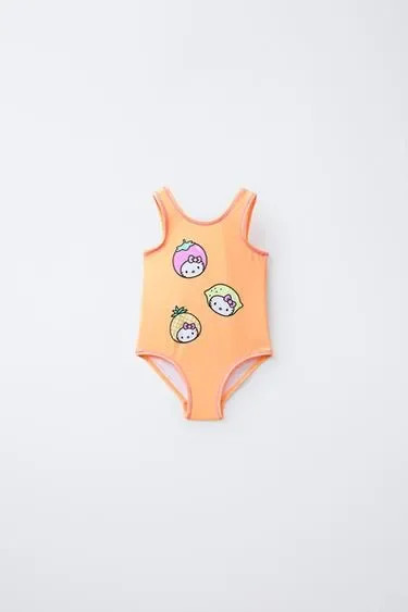 Zara 2-6 лет/купальник с принтом HELLO KITTY © SANRIO