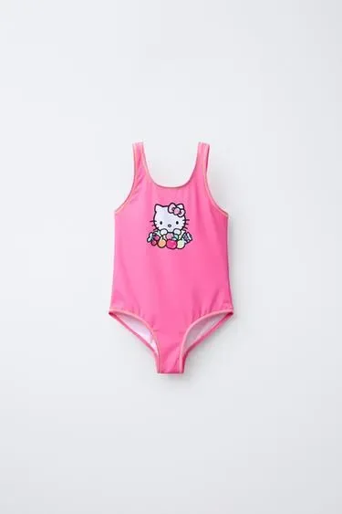 Zara 6-14 лет/купальник с фруктами HELLO KITTY © SANRIO