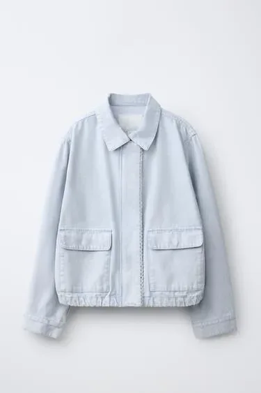 Zara Джинсовая куртка с кружевом купить с доставкой.