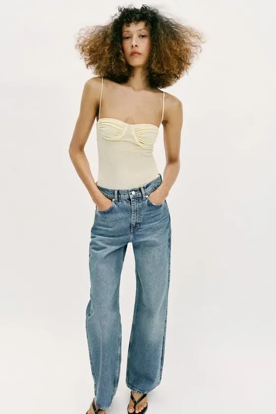 Zara Боди из тюля со сборками