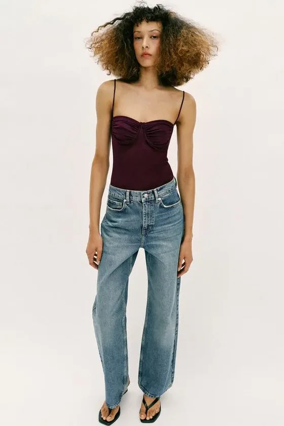 Zara Боди из тюля со сборками