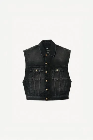 Джинсовый жилет свободного кроя willy chavarria x zara