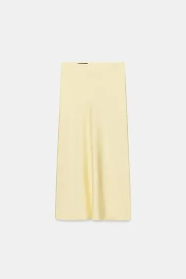 Zara Атласная юбка миди