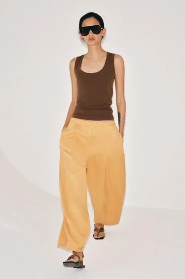 Широкие брюки  — коллекция Zara «Zw»- Заказать в России