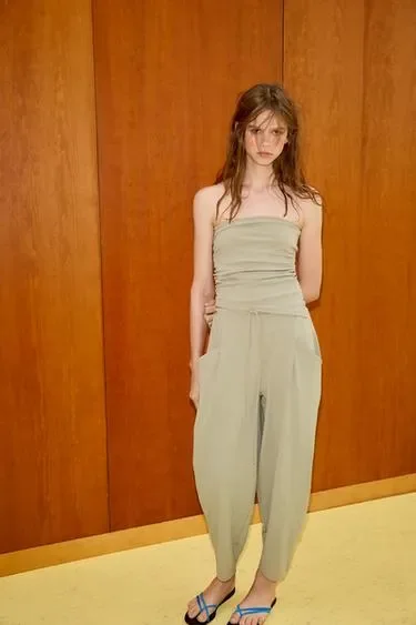 Zara Топ бандо драпированный текстурный