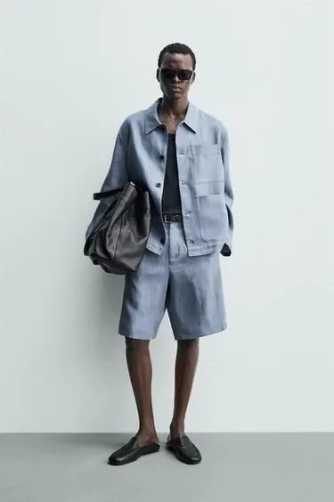 Zara Шорты  из 100% льна