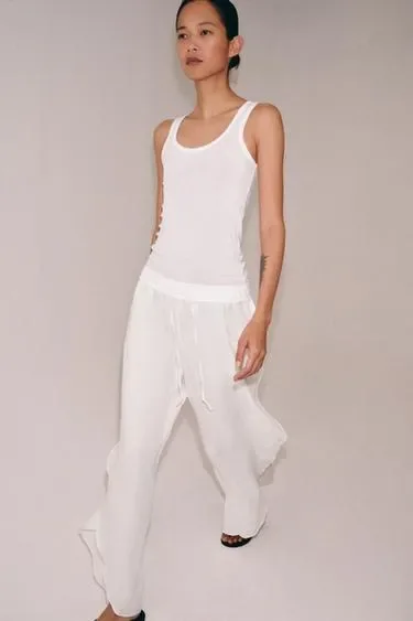 Zara Хлопковый топ без рукавов
