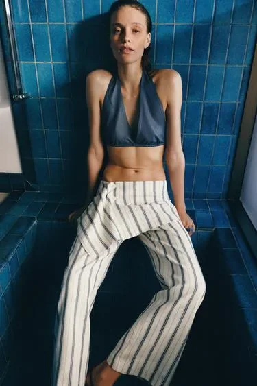 Брюки-парео в полоску — коллекция ZARA «ZW»