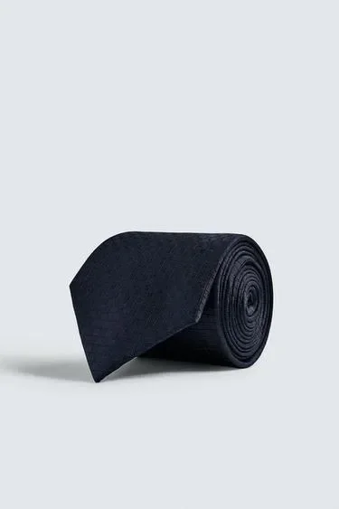 Zara Галстук из 100% шелка рельефный